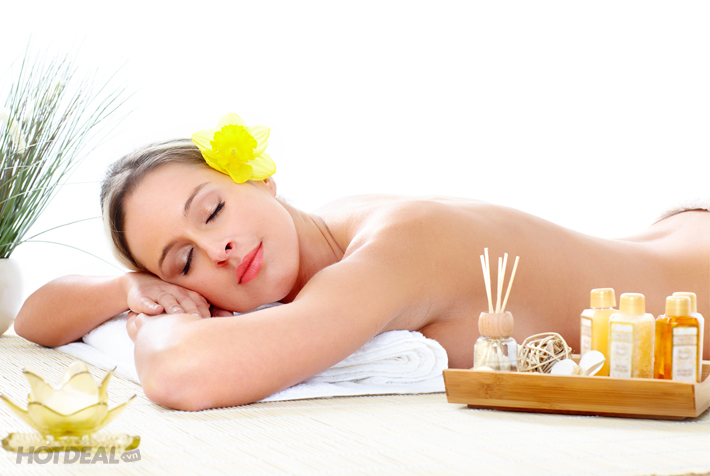 Business traveler enjoying an in-room massage after a long meeting in District 1